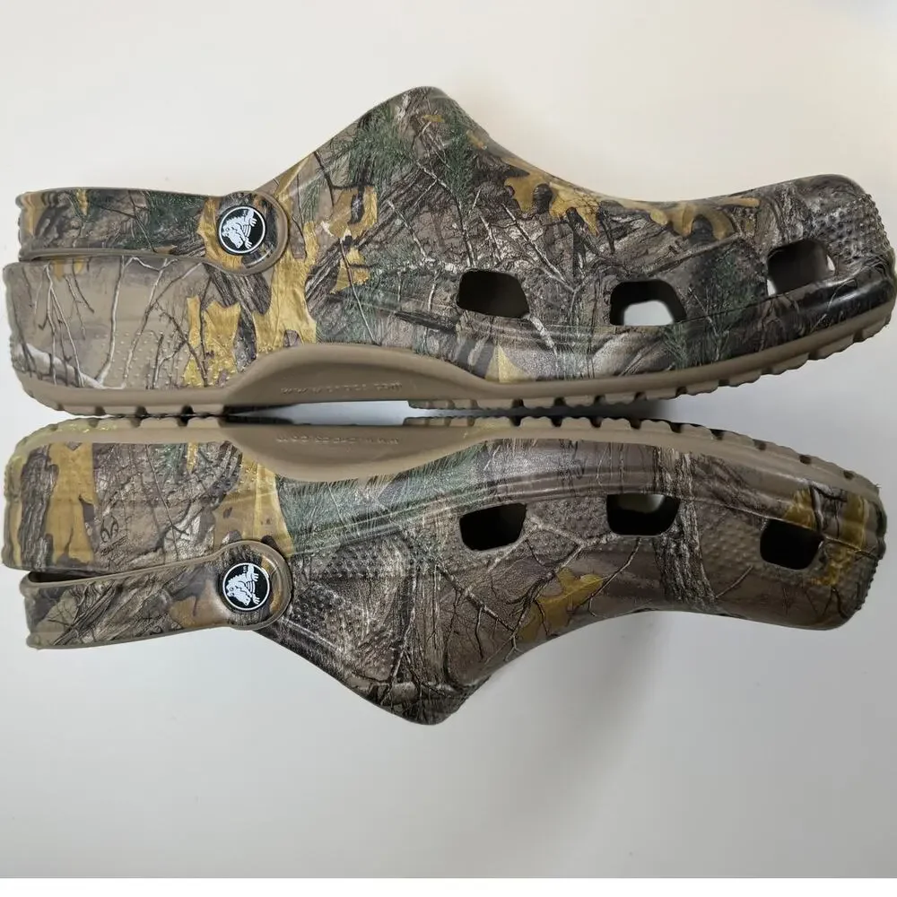 Crocs Realtree Classic Clogs Camouflage Mens Sz 11 / Womens Sz 12.5 Camo